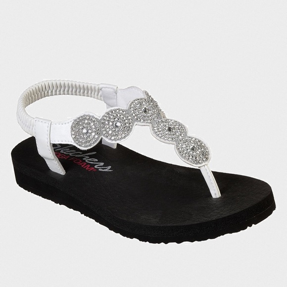 Skechers MEDITATION - STARS & SPARKLE -Rhinestone Slingback Thong womens - Picture 3 of 5